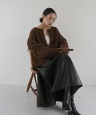 【ヘラム/hellam】のミックスシャギー キーネックニット 人気、トレンドファッション・服の通販 founy(ファニー) ファッション Fashion レディースファッション Fashion for Women トップス・カットソー Cut & Sew Tops ニット Knit Tops & Sweaters 人気 Popular, Best Seller thumbnail ブラウン|ID: prp329100004778354 ipo3291000000034733070