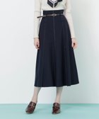 【ジルバイジルスチュアート/JILL by JILLSTUART】の細ベルト付きセミフレアスカート ネイビー|ID: prp329100004778400 ipo3291000000034651711