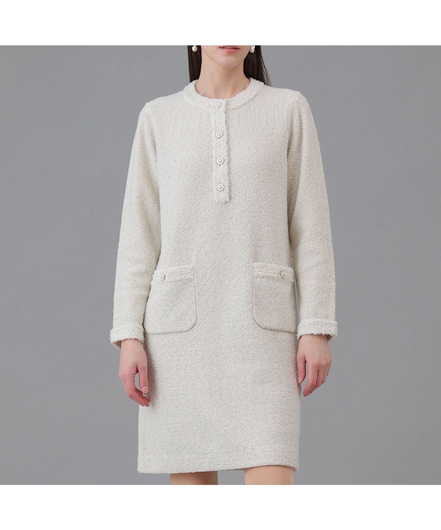 【アナイ/ANAYI】のブークレラメツイードボクシー ワンピース 人気、トレンドファッション・服の通販 founy(ファニー) ファッション Fashion レディースファッション Fashion for Women ワンピース Dresses スマート Smart, Elegant ボックス Boxy, Box Shape ポケット Pocket, Pocket Detail 再入荷 Restock / Back in Stock 年末年始 Year-end and New Year Holidays other-1|ID: prp329100004778449 ipo3291000000034799786