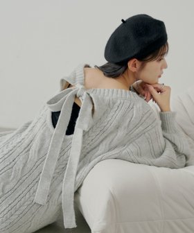 【パルグループ/PAL GROUP】の【Chico】バックオープンケーブルルーズワンピース 人気、トレンドファッション・服の通販 founy(ファニー) ファッション Fashion レディースファッション Fashion for Women ワンピース Dresses デニム Denim, Jeans Material トレンド Trend, Trending Now フェミニン Feminine, Girly リボン Ribbon, Bow ルーズ Loose, Oversized ロング Long, Long-Length A/W・秋冬 Autumn/Winter 再入荷 Restock / Back in Stock おすすめ Recommended / Our Picks |ID:prp329100004778451