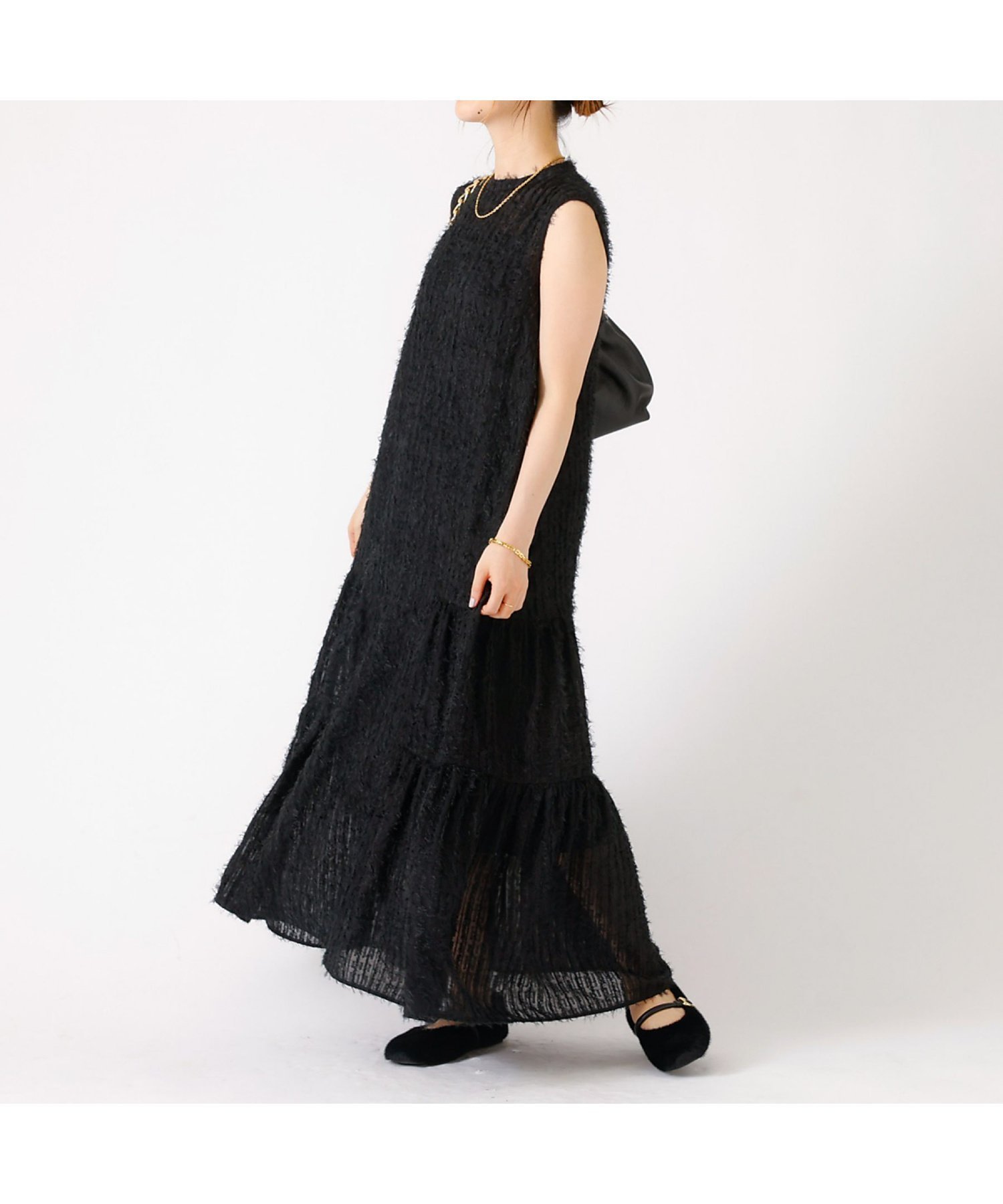 【ルージュヴィフラクレ/Rouge vif la cle】のフェザーノースリーブワンピース 人気、トレンドファッション・服の通販 founy(ファニー) 　ファッション　Fashion　レディースファッション　Fashion for Women　ワンピース　Dresses　サンダル　Sandals, Summer Shoes　シアー　Sheer, See-Through　ジャケット　Jacket, Outerwear　フォーマル　Formal, Dressy　ロング　Long, Long-Length　 other-1|ID: prp329100004778464 ipo3291000000034652362