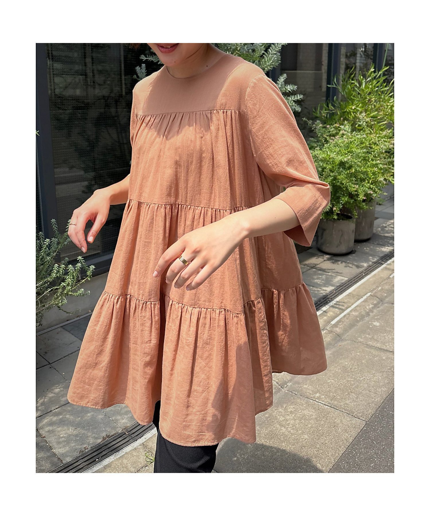 【カリテ/qualite】のティアードチュニック インテリア・キッズ・メンズ・レディースファッション・服の通販 founy(ファニー) ファッション Fashion レディースファッション Fashion for Women トップス・カットソー Cut & Sew Tops おすすめ Recommended / Our Picks チュニック Tunic, Long Top デニム Denim, Jeans Material バランス Balance, Style Balance ボトム Bottoms, Lower Wear リラックス Relax, Relaxed Fit アンバー|ID: prp329100004778486 ipo3291000000034800687