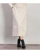 【ラシュッド/LASUD】のフェイクスエード×リブIラインスカート ベージュ系|ID: prp329100004778496 ipo3291000000034652585