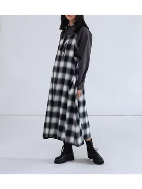 【ラシュッド/LASUD】のオンブレチェック×シアーレイヤードジャンパースカート 人気、トレンドファッション・服の通販 founy(ファニー) ファッション Fashion レディースファッション Fashion for Women スカート Skirts インナー Innerwear カットソー Cut and Sewn Top シアー Sheer, See-Through スリット Slit, Slit Detail チュール Tulip, Tulip Motif トレーナー Sweatshirt, Trainer バランス Balance, Style Balance フェイクレザー Faux Leather, PU Leather フロント Front, Front Design ラップ Wrap, Wrap Design ロング Long, Long-Length |ID:prp329100004778497