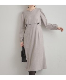 【クチュール ブローチ/Couture Brooch】の【通勤・起毛ポンチ】配色Aラインワンピース 人気、トレンドファッション・服の通販 founy(ファニー) ファッション Fashion レディースファッション Fashion for Women ワンピース Dresses Aラインワンピース・フレアシルエット A-Line Dresses / Flared Silhouette Dresses 2025年 2025 2025-2026秋冬・A/W Autumn/Winter 2025–26 AW25–26 スマート Smart, Elegant ポケット Pocket, Pocket Detail エレガント 上品 Elegant 年末年始 Year-end and New Year Holidays ビジネス 仕事 通勤 Business / Work / Commuting |ID:prp329100004778516