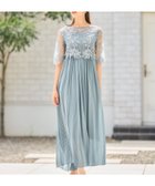 【ドレス/DRESS+】のワンピース ドレス レース プリーツ 結婚式 レース袖 ブルーグレー|ID: prp329100004778521 ipo3291000000034652746