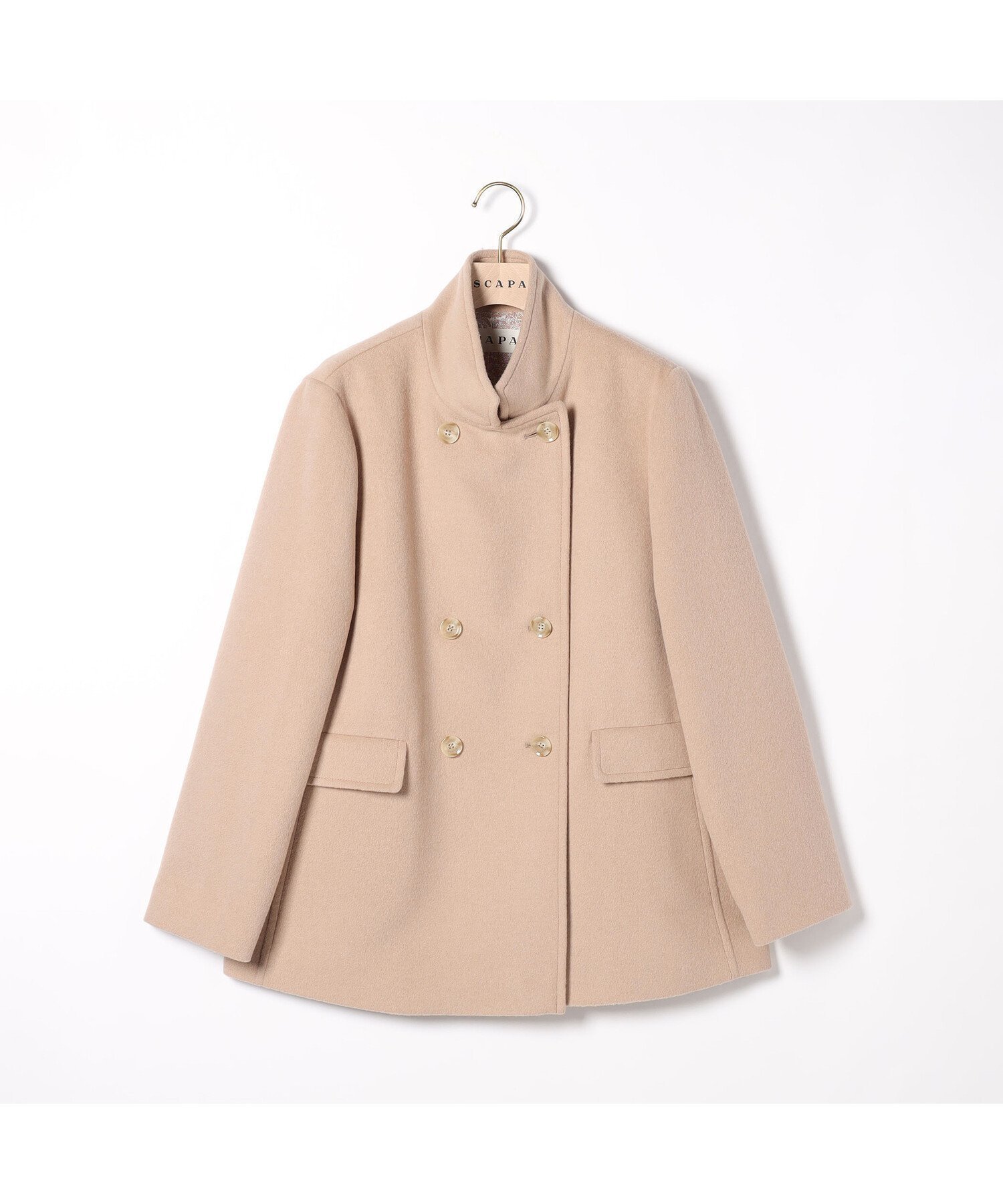 【スキャパ/SCAPA】のアンゴラビーバーダブルコート 人気、トレンドファッション・服の通販 founy(ファニー) 　ファッション　Fashion　レディースファッション　Fashion for Women　アウター　Coat / Outerwear Collection　コート・ロングコート・ピーコート　Long Coats, Peacoats & More　アンゴラ　Angora Knitwear　エレガント 上品　Elegant　ダブル　Double, Double-Breasted　トレンド　Trend, Trending Now　ペイズリー　Paisley, Ethnic Pattern　A/W・秋冬　Autumn/Winter　 other-1|ID: prp329100004778600 ipo3291000000034653965