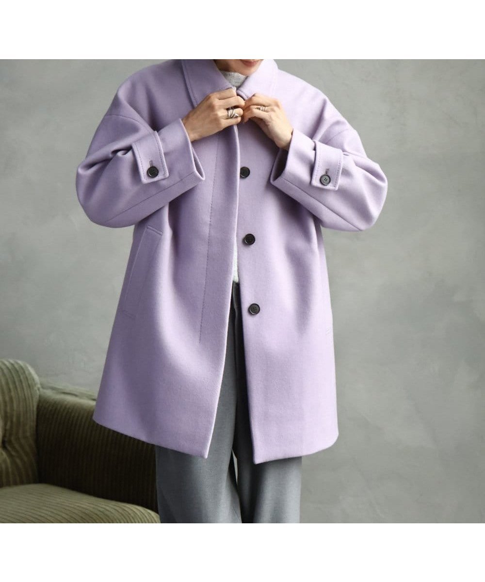 【ミッシェルクラン/MICHEL KLEIN】のSuper100ウールステンカラーコート インテリア・キッズ・メンズ・レディースファッション・服の通販 founy(ファニー) 　ファッション　Fashion　レディースファッション　Fashion for Women　アウター　Coat / Outerwear Collection　コート・ロングコート・ピーコート　Long Coats, Peacoats & More　春　Spring　秋　Autumn　クラシック　Classic, Timeless Style　シンプル　Simple, Minimal　ジャケット　Jacket, Outerwear　スタイリッシュ　Stylish, Fashionable　ストレート　Straight, Straight Cut　ダウン　Down, Puffer　チェスターコート　Chester Coat, Long Coat　トレンド　Trend, Trending Now　バランス　Balance, Style Balance　ベーシック　Basic, Essential　ボトム　Bottoms, Lower Wear　ポケット　Pocket, Pocket Detail　ミドル　Middle Length, Mid Height　冬　Winter / This Winter　再入荷　Restock / Back in Stock　日本製　Made In Japan　夏　Summer　ラベンダー|ID: prp329100004778632 ipo3291000000034985047