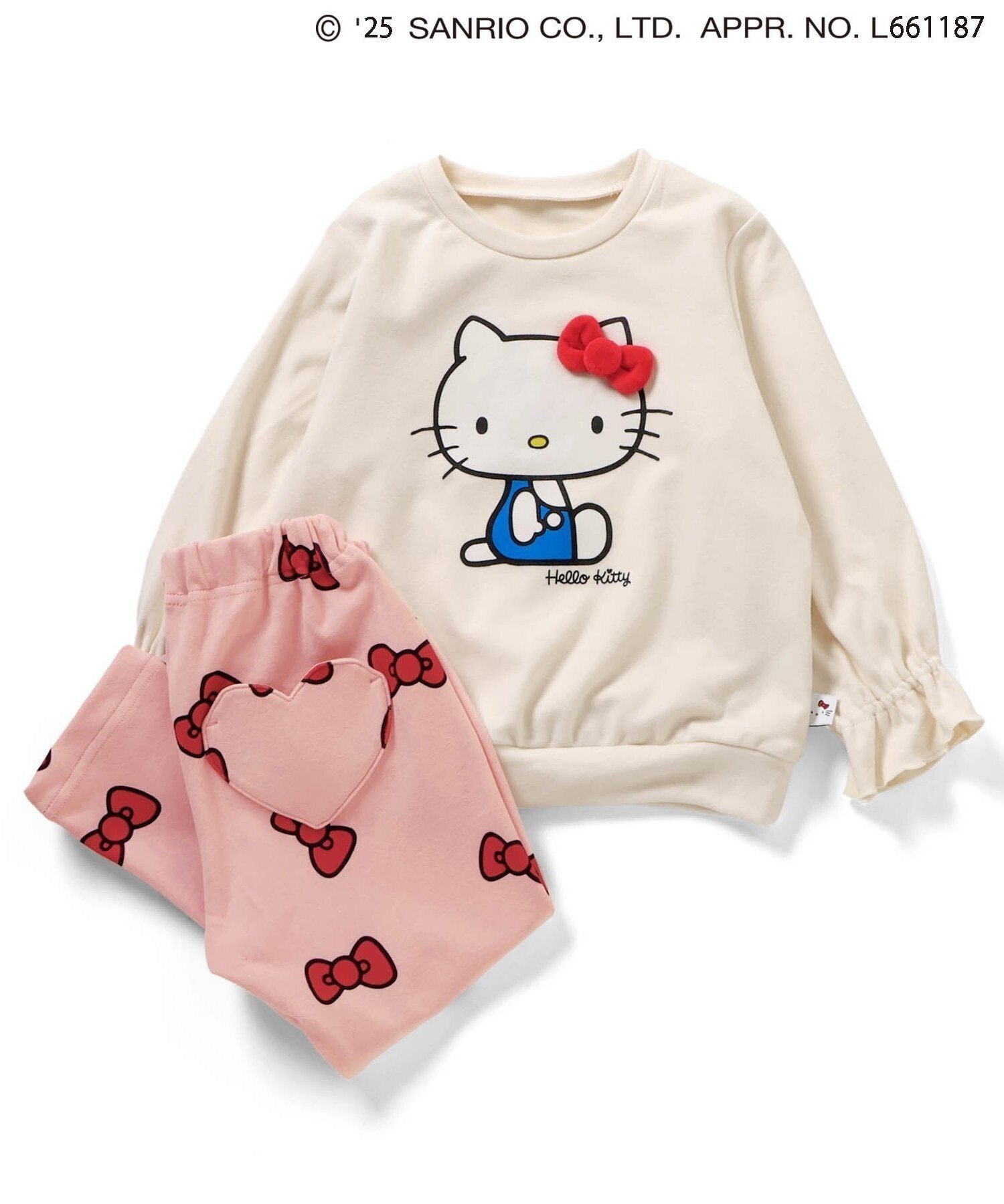 【エフオー オンラインストア/F.O.Online Store / KIDS】の【リンク】ハローキティ もちふわあったかセットアップ インテリア・キッズ・メンズ・レディースファッション・服の通販 founy(ファニー) ファッション Fashion キッズファッション Fashion for Kids セットアップ Set-Up, Coordinated Outfit チェック Check, Plaid, Tartan パジャマ Pajamas, Sleepwear ボトム Bottoms, Lower Wear ポケット Pocket, Pocket Detail リボン Ribbon, Bow ピンク|ID: prp329100004778650 ipo3291000000034900529