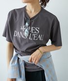 【ルクールブラン/le.coeur blanc】の《手洗い可能》RIDES DANS L EAUロゴTシャツ D/グレー|ID: prp329100004778653 ipo3291000000034654639