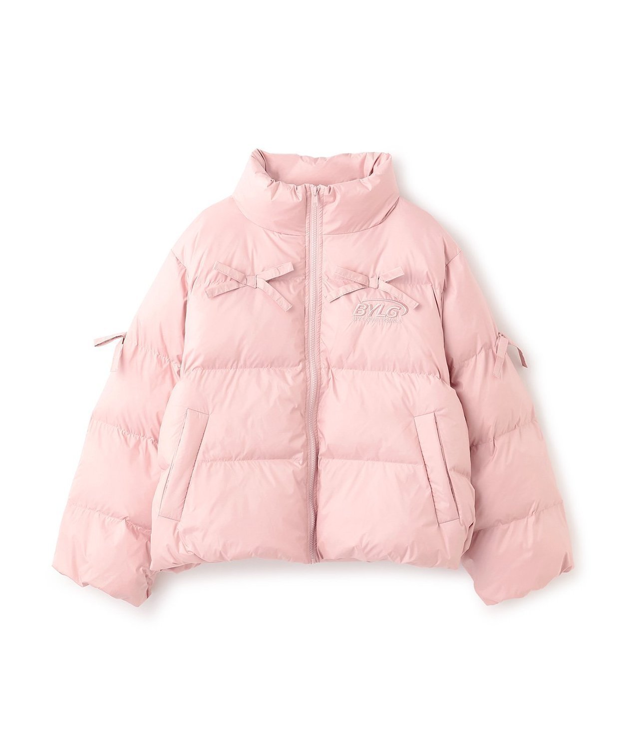 【ナルミヤ オンライン/NARUMIYA ONELINE / KIDS】のリボンタフタフェイクダウンJK 人気、トレンドファッション・服の通販 founy(ファニー) 　ファッション　Fashion　キッズファッション　Fashion for Kids　アウトドア　Outdoor Clothing　ジャケット　Jacket, Outerwear　スタンド　Stand Collar, Upright Stand　タフタ　Taffeta, Structured Fabric　ダウン　Down, Puffer　ポケット　Pocket, Pocket Detail　リボン　Ribbon, Bow　エレガント 上品　Elegant　防寒　Cold Protection, Winter-Ready　 other-1|ID: prp329100004778656 ipo3291000000034702970