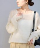 【フレームワーク/FRAMeWORK】のモヘヤmix カノコ柄プルオーバー 人気、トレンドファッション・服の通販 founy(ファニー) ファッション Fashion レディースファッション Fashion for Women トップス・カットソー Cut & Sew Tops カジュアルプルオーバー・ニットトップス Pullovers & Knit Tops / Casual Pullovers シアー Sheer, See-Through スリット Slit, Slit Detail パターン Pattern, Design Print ホールガーメント WholeGarment, Seamless Knit リラックス Relax, Relaxed Fit エレガント 上品 Elegant thumbnail ナチュラル|ID: prp329100004778728 ipo3291000000034916584