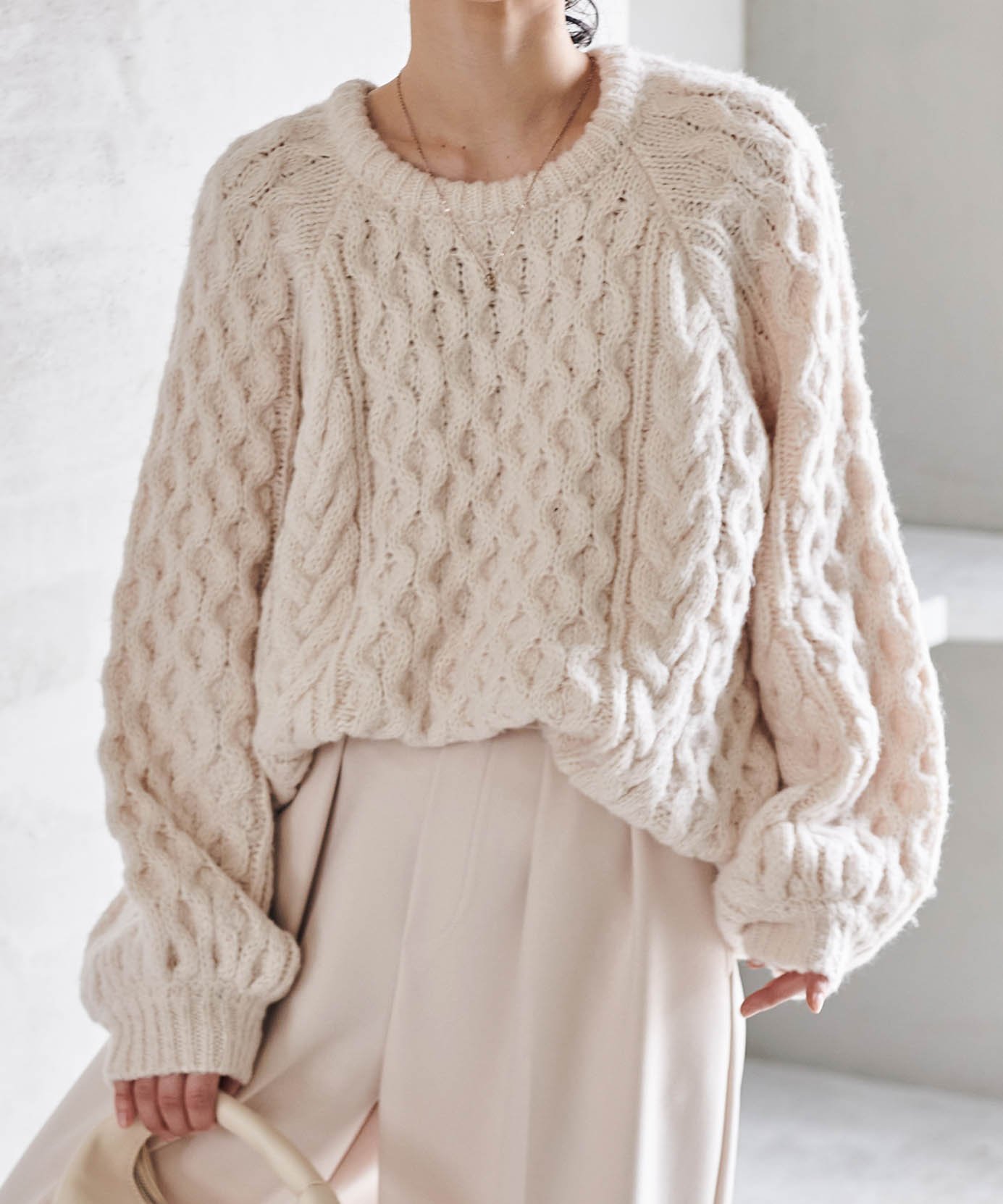 【ラナン/Ranan】のざっくり!編地柄ニットプルオーバー インテリア・キッズ・メンズ・レディースファッション・服の通販 founy(ファニー) 　ファッション　Fashion　レディースファッション　Fashion for Women　トップス・カットソー　Cut & Sew Tops　ニット　Knit Tops & Sweaters　カジュアルプルオーバー・ニットトップス　Pullovers & Knit Tops / Casual Pullovers　2023年　2023　2023-2024秋冬・A/W　Autumn/Winter 2023–24 AW23–24　おすすめ　Recommended / Our Picks　ストレート　Straight, Straight Cut　プチプライス・低価格　Affordable / Budget Price　マキシ　Maxi, Full Length　マニッシュ　Mannish, Boyish　ミックス　Mix, Mixed Style　ワイド　Wide, Wide Fit　アイボリー|ID: prp329100004778731 ipo3291000000034655881