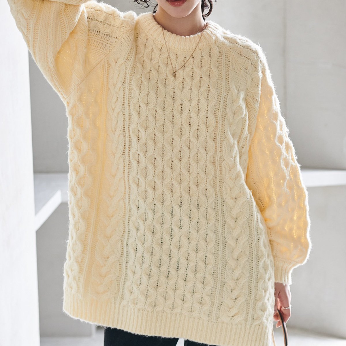 【ラナン/Ranan】のざっくり!編地柄ニットプルオーバー インテリア・キッズ・メンズ・レディースファッション・服の通販 founy(ファニー) 　ファッション　Fashion　レディースファッション　Fashion for Women　トップス・カットソー　Cut & Sew Tops　ニット　Knit Tops & Sweaters　カジュアルプルオーバー・ニットトップス　Pullovers & Knit Tops / Casual Pullovers　2023年　2023　2023-2024秋冬・A/W　Autumn/Winter 2023–24 AW23–24　おすすめ　Recommended / Our Picks　ストレート　Straight, Straight Cut　プチプライス・低価格　Affordable / Budget Price　マキシ　Maxi, Full Length　マニッシュ　Mannish, Boyish　ミックス　Mix, Mixed Style　ワイド　Wide, Wide Fit　イエロー|ID: prp329100004778731 ipo3291000000034655886