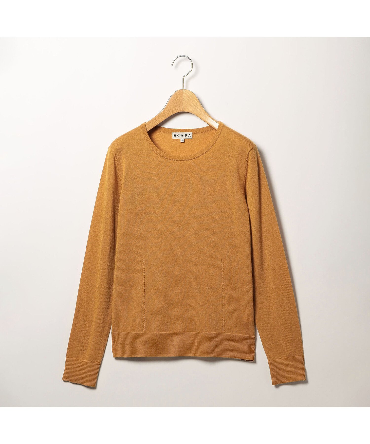 【スキャパ/SCAPA】のカシウールニット インテリア・キッズ・メンズ・レディースファッション・服の通販 founy(ファニー) 　ファッション　Fashion　レディースファッション　Fashion for Women　トップス・カットソー　Cut & Sew Tops　ニット　Knit Tops & Sweaters　コンパクト　Compact, Small Size　シンプル　Simple, Minimal　ベーシック　Basic, Essential　ワンポイント　One Point, Statement Accent　イエロー|ID: prp329100004778733 ipo3291000000034655933