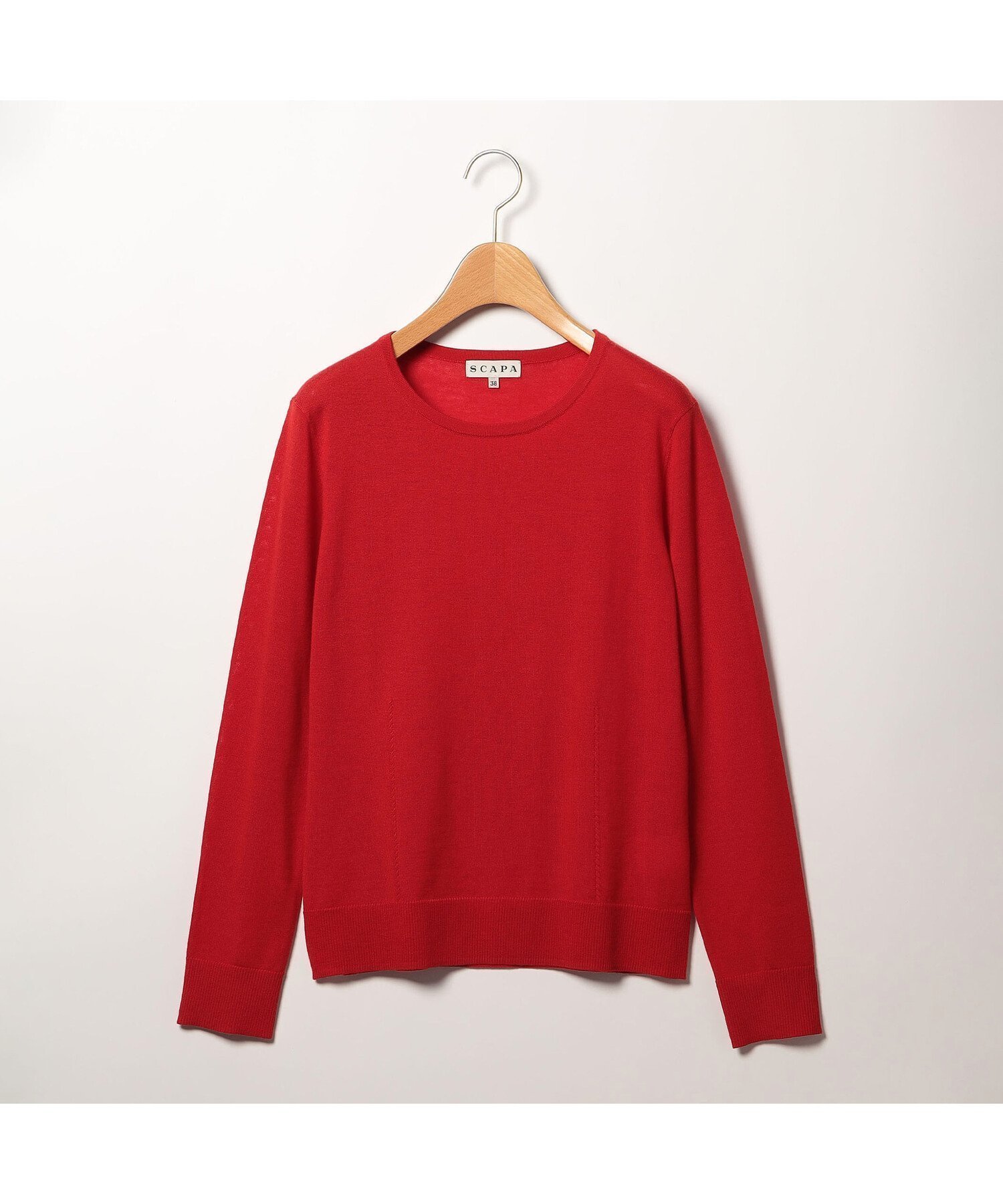 【スキャパ/SCAPA】のカシウールニット インテリア・キッズ・メンズ・レディースファッション・服の通販 founy(ファニー) 　ファッション　Fashion　レディースファッション　Fashion for Women　トップス・カットソー　Cut & Sew Tops　ニット　Knit Tops & Sweaters　コンパクト　Compact, Small Size　シンプル　Simple, Minimal　ベーシック　Basic, Essential　ワンポイント　One Point, Statement Accent　レッド|ID: prp329100004778733 ipo3291000000034655934