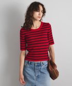 【ブリル/BRILL】の【NEW】ボーダーリブプルオーバー 人気、トレンドファッション・服の通販 founy(ファニー) ファッション Fashion レディースファッション Fashion for Women トップス・カットソー Cut & Sew Tops カジュアルプルオーバー・ニットトップス Pullovers & Knit Tops / Casual Pullovers コンパクト Compact, Small Size 秋 Autumn thumbnail レッド35|ID: prp329100004778760 ipo3291000000034656282