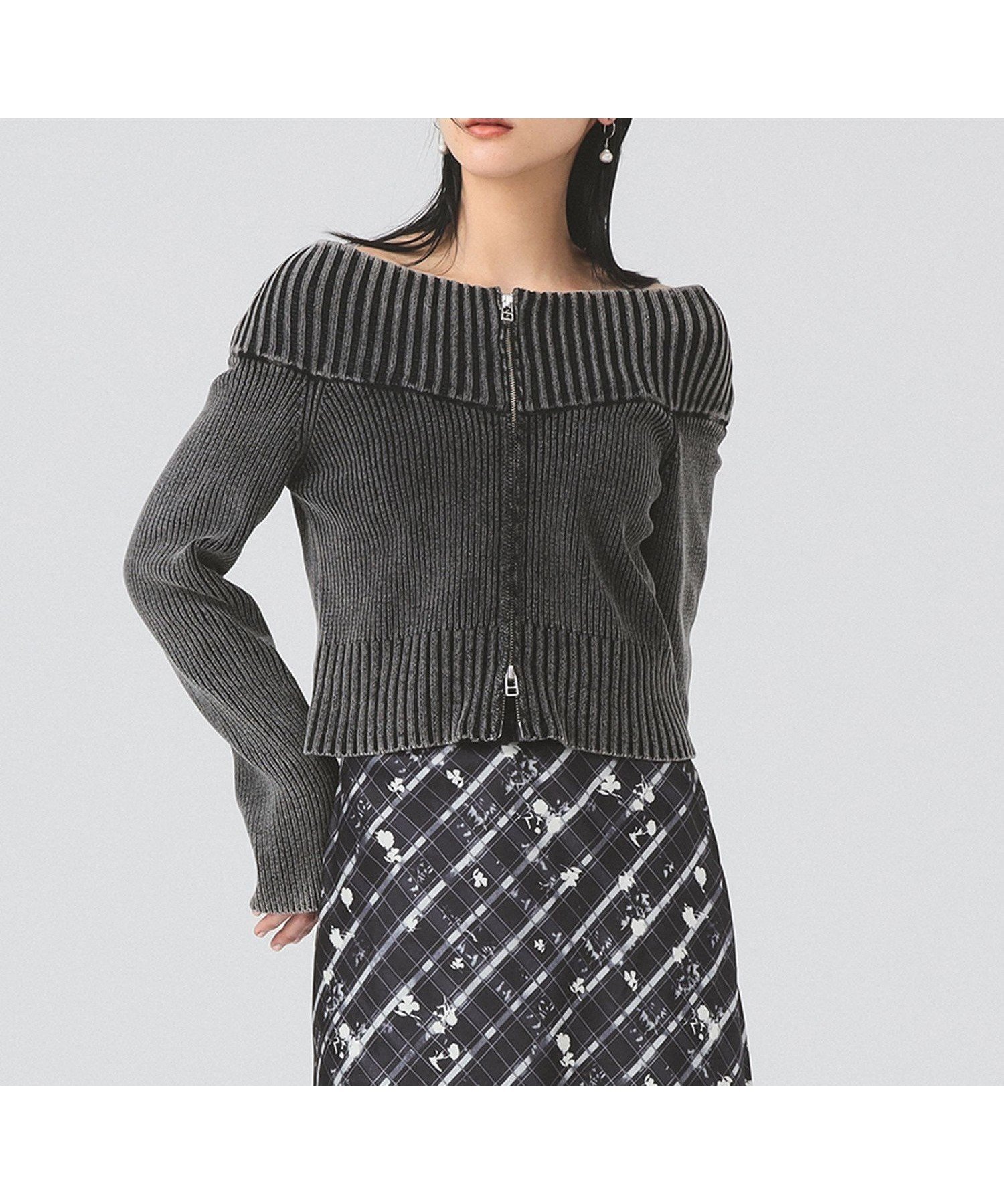 【ビームス ウイメン/BEAMS】のモールフェード ジップ カーディガン インテリア・キッズ・メンズ・レディースファッション・服の通販 founy(ファニー) 　ファッション　Fashion　レディースファッション　Fashion for Women　トップス・カットソー　Cut & Sew Tops　カーディガン・羽織り　Layered Style Cardigans　インナー　Innerwear　カーディガン　Cardigan, Knitwear　コンパクト　Compact, Small Size　ジップ　Zip, Zipper　トレンド　Trend, Trending Now　フィット　Fit, Slim Fit　フォルム　Silhouette, Form　フロント　Front, Front Design　ボトム　Bottoms, Lower Wear　ミドル　Middle Length, Mid Height　BLACK|ID: prp329100004778761 ipo3291000000034894368