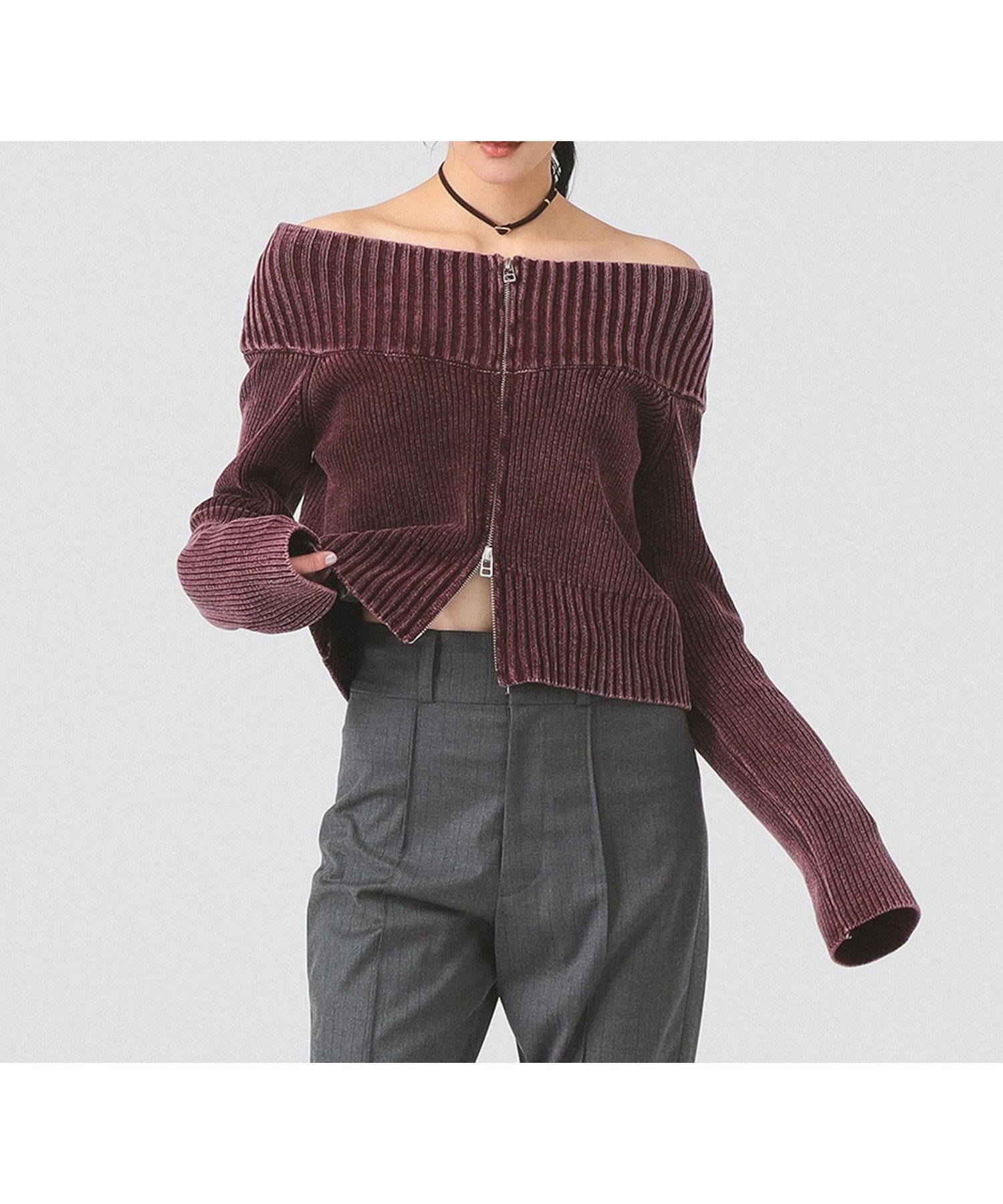 【ビームス ウイメン/BEAMS】のモールフェード ジップ カーディガン インテリア・キッズ・メンズ・レディースファッション・服の通販 founy(ファニー) 　ファッション　Fashion　レディースファッション　Fashion for Women　トップス・カットソー　Cut & Sew Tops　カーディガン・羽織り　Layered Style Cardigans　インナー　Innerwear　カーディガン　Cardigan, Knitwear　コンパクト　Compact, Small Size　ジップ　Zip, Zipper　トレンド　Trend, Trending Now　フィット　Fit, Slim Fit　フォルム　Silhouette, Form　フロント　Front, Front Design　ボトム　Bottoms, Lower Wear　ミドル　Middle Length, Mid Height　BORDEAUX|ID: prp329100004778761 ipo3291000000034894371