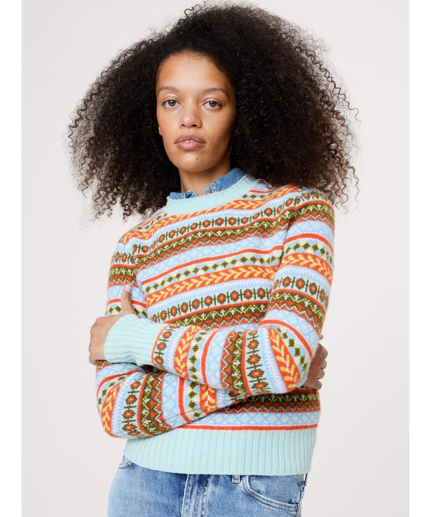 【バナナ リパブリック/BANANA REPUBLIC】のメリノ コットン クルーネックセーター インテリア・キッズ・メンズ・レディースファッション・服の通販 founy(ファニー) ファッション Fashion レディースファッション Fashion for Women プリント Print, Printed Pattern A/W・秋冬 Autumn/Winter EMERALD_MULTI|ID: prp329100004778771 ipo3291000000034656364