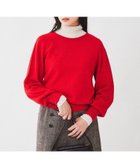 【アンタイトル/UNTITLED】の【日本製/オンオフ使える】ラメ混パフスリーブプルオーバーニット レッド|ID: prp329100004778772 ipo3291000000034656371