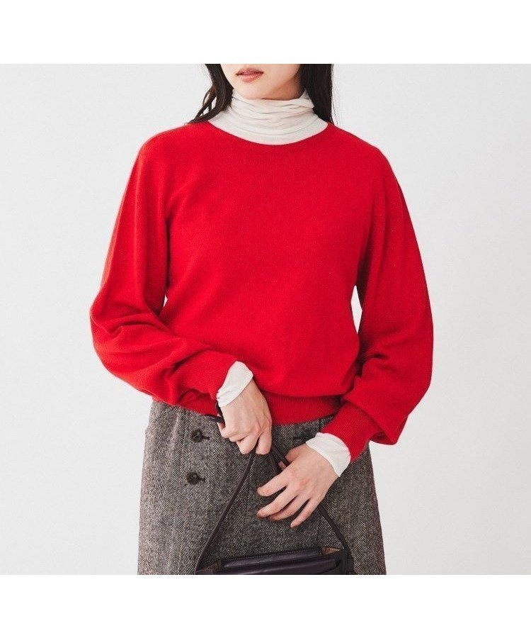 【アンタイトル/UNTITLED】の【日本製/オンオフ使える】ラメ混パフスリーブプルオーバーニット インテリア・キッズ・メンズ・レディースファッション・服の通販 founy(ファニー) 　ファッション　Fashion　レディースファッション　Fashion for Women　トップス・カットソー　Cut & Sew Tops　ニット　Knit Tops & Sweaters　カジュアルプルオーバー・ニットトップス　Pullovers & Knit Tops / Casual Pullovers　スマート　Smart, Elegant　スリーブ　Sleeve, Long Sleeve / Short Sleeve　ワイド　Wide, Wide Fit　おすすめ　Recommended / Our Picks　日本製　Made In Japan　レッド|ID: prp329100004778772 ipo3291000000034656371