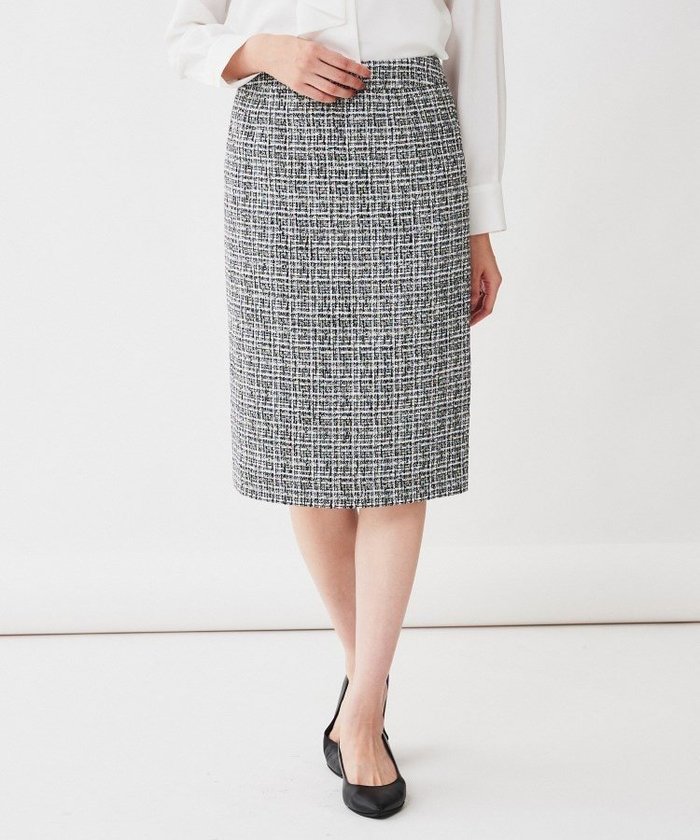 【アンタイトル/UNTITLED】の【入卒/セレモニー/通勤】ラメツイードタイトスカート インテリア・キッズ・メンズ・レディースファッション・服の通販 founy(ファニー) https://founy.com/ ファッション Fashion レディースファッション Fashion for Women スカート Skirts おすすめ Recommended / Our Picks アクリル Acrylic Material コンパクト Compact, Small Size シンプル Simple, Minimal ストレッチ Stretch, Stretchy Fabric スマート Smart, Elegant セットアップ Set-Up, Coordinated Outfit セレモニー Ceremony タイトスカート Pencil Skirt, Tight Skirt ツイード Twill, Twill Weave ベーシック Basic, Essential ポケット Pocket, Pocket Detail エレガント 上品 Elegant ビジネス 仕事 通勤 Business / Work / Commuting |ID: prp329100004778958 ipo3291000000034658751