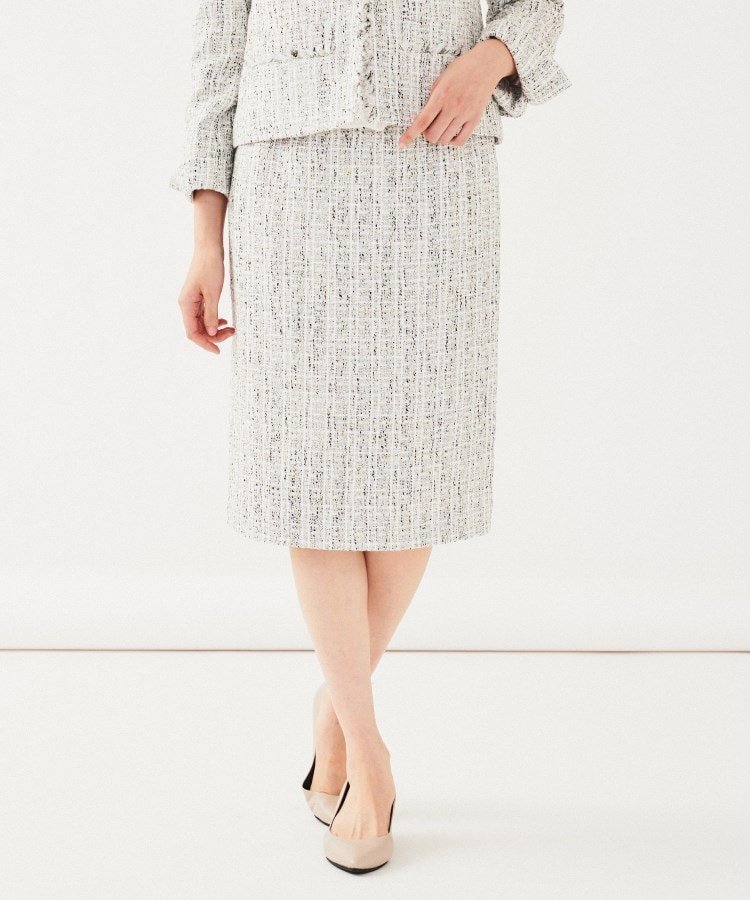 【アンタイトル/UNTITLED】の【入卒/セレモニー/通勤】ラメツイードタイトスカート インテリア・キッズ・メンズ・レディースファッション・服の通販 founy(ファニー) 　ファッション　Fashion　レディースファッション　Fashion for Women　スカート　Skirts　おすすめ　Recommended / Our Picks　アクリル　Acrylic Material　コンパクト　Compact, Small Size　シンプル　Simple, Minimal　ストレッチ　Stretch, Stretchy Fabric　スマート　Smart, Elegant　セットアップ　Set-Up, Coordinated Outfit　セレモニー　Ceremony　タイトスカート　Pencil Skirt, Tight Skirt　ツイード　Twill, Twill Weave　ベーシック　Basic, Essential　ポケット　Pocket, Pocket Detail　エレガント 上品　Elegant　ビジネス 仕事 通勤　Business / Work / Commuting　グレージュ|ID: prp329100004778958 ipo3291000000034658755