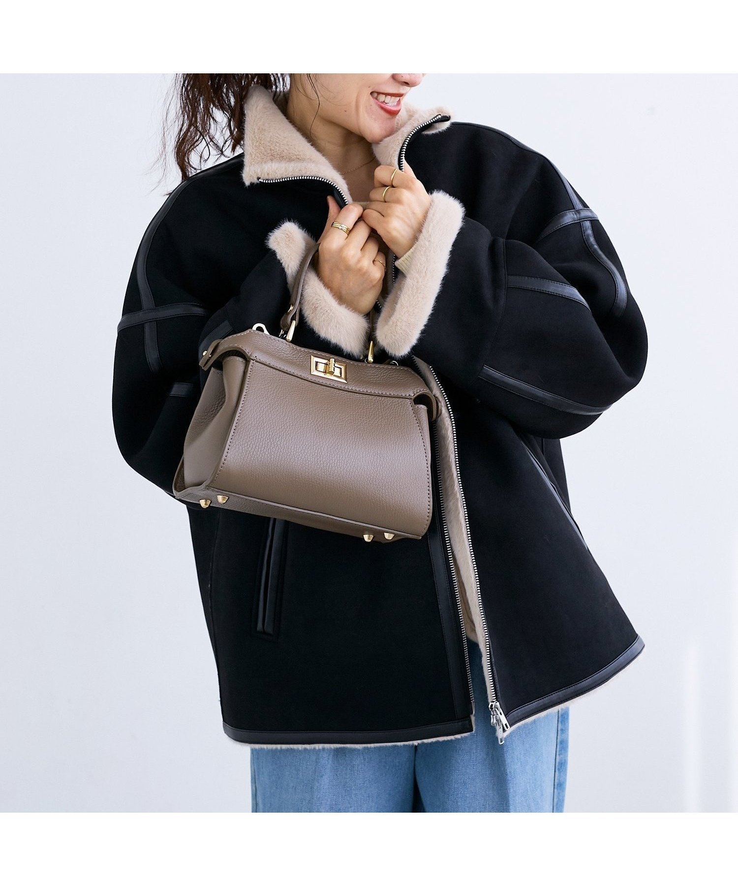 【ルクールブラン/le.coeur blanc】の裏起毛フライトジャケット 人気、トレンドファッション・服の通販 founy(ファニー) ファッション Fashion レディースファッション Fashion for Women アウター Coat / Outerwear Collection レディースジャケット・軽アウター Jackets インナー Innerwear ジャケット Jacket, Outerwear ビッグ Big, Oversized フェイクファー Faux Fur, Imitation Fur ボンディング Bonding, Bonded Fabric other-1|ID: prp329100004778973 ipo3291000000035018846