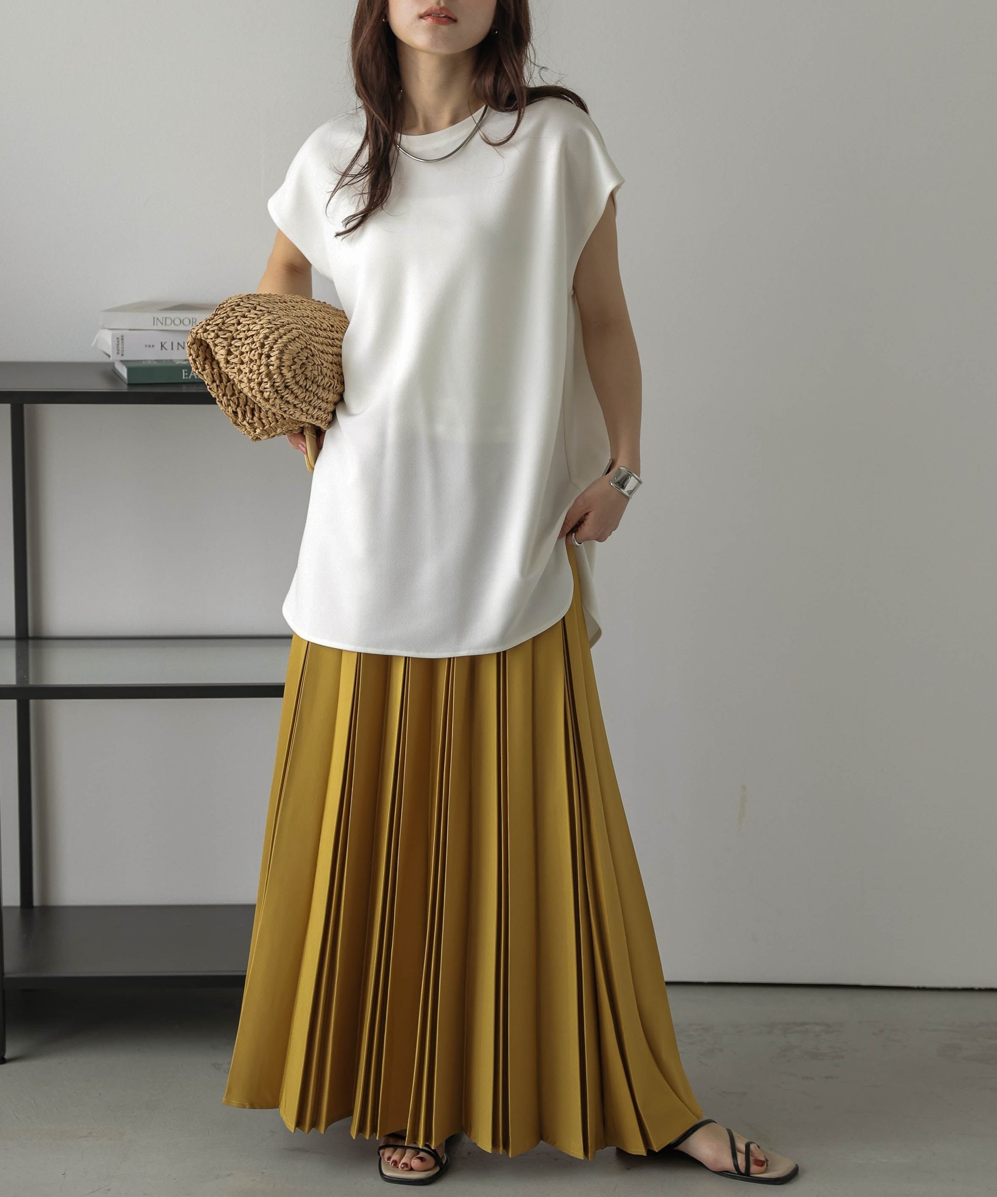 【ラジュール/Lajour】のAラインプリーツスカート インテリア・キッズ・メンズ・レディースファッション・服の通販 founy(ファニー) 　ファッション　Fashion　レディースファッション　Fashion for Women　スカート　Skirts　プリーツスカート / 上品フェミニンスタイル　Pleated Skirts　プリーツ　Pleats, Pleated　マスタード|ID: prp329100004778975 ipo3291000000034659094