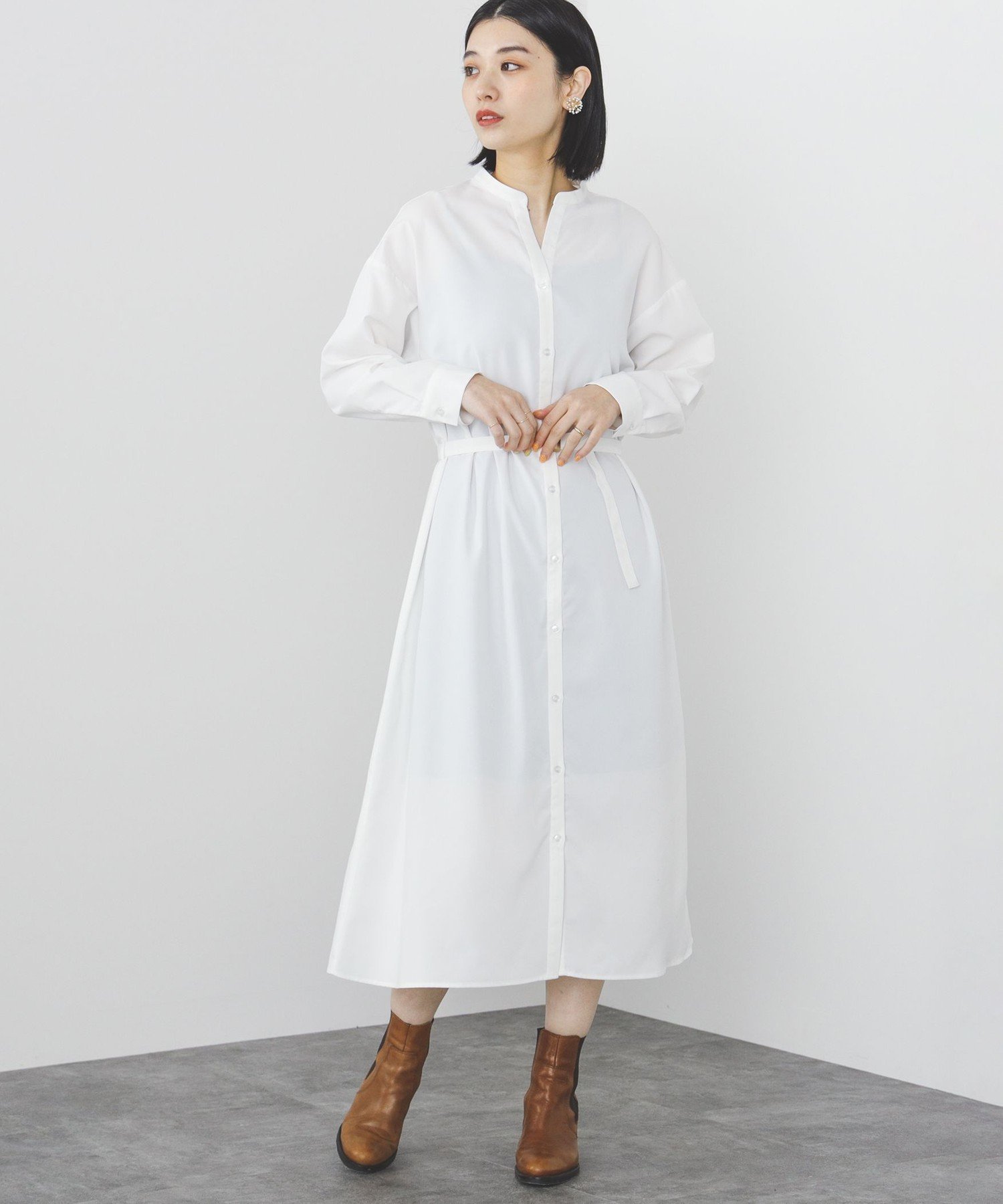 【ビームス ウイメン/BEAMS】のBEAMS HEART / スキッパーシャツ ワンピース インテリア・キッズ・メンズ・レディースファッション・服の通販 founy(ファニー) ファッション Fashion レディースファッション Fashion for Women ワンピース Dresses シャツワンピース / 1枚で着映えコーデ Shirt Dresses スキッパー Skipper, Open Collar 無地 Plain, Solid Color OFF_WHT|ID: prp329100004779003 ipo3291000000034659469