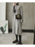 【ドゥーラドゥーラ/Doula Doula】のgirlydoll/タートルニットワンピース ライトグレー|ID: prp329100004779005 ipo3291000000034659513