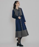 【レディアゼル/REDYAZEL】のカラーブロッキングシャツロングフレアワンピース 人気、トレンドファッション・服の通販 founy(ファニー) ファッション Fashion レディースファッション Fashion for Women ワンピース Dresses A/W・秋冬 Autumn/Winter thumbnail ネイビー|ID: prp329100004779009 ipo3291000000034659544