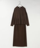 【ローリーズファーム/LOWRYS FARM】のペプラムニットSETUP 人気、トレンドファッション・服の通販 founy(ファニー) ファッション Fashion レディースファッション Fashion for Women トップス・カットソー Cut & Sew Tops ニット Knit Tops & Sweaters おすすめ Recommended / Our Picks サテン Satin, Glossy Fabric ストレート Straight, Straight Cut セットアップ Set-Up, Coordinated Outfit デニム Denim, Jeans Material トレンド Trend, Trending Now ペプラム Peplum, Flared Hem thumbnail ブラウン|ID: prp329100004779024 ipo3291000000034659827