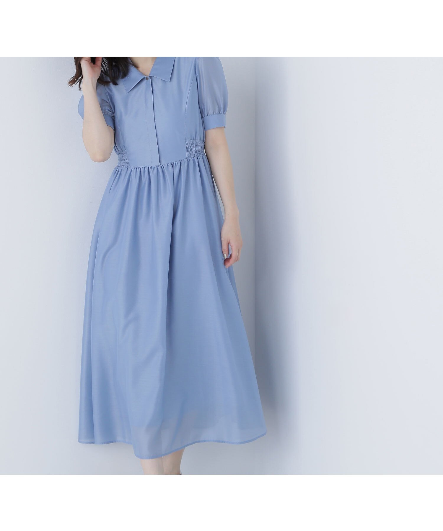 【ナチュラル ビューティー ベーシック/NATURAL BEAUTY BASIC】のシアーシャツワンピース 人気、トレンドファッション・服の通販 founy(ファニー) 　ファッション　Fashion　レディースファッション　Fashion for Women　ワンピース　Dresses　シャツワンピース / 1枚で着映えコーデ　Shirt Dresses　おすすめ　Recommended / Our Picks　シアー　Sheer, See-Through　シャーリング　Shirring, Ruched　リラックス　Relax, Relaxed Fit　 other-1|ID: prp329100004779029 ipo3291000000034659845