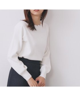 【インデックス/INDEX】のラメスカラップビジューデザインニット【洗濯機OK】《6col/S~LL》 人気、トレンドファッション・服の通販 founy(ファニー) ファッション Fashion レディースファッション Fashion for Women トップス・カットソー Cut & Sew Tops ニット Knit Tops & Sweaters シンプル Simple, Minimal スカラップ Scallop, Scalloped Edge スマート Smart, Elegant スリーブ Sleeve, Long Sleeve / Short Sleeve ビジュー Bijou, Jewel-like Accent エレガント 上品 Elegant |ID:prp329100004779031