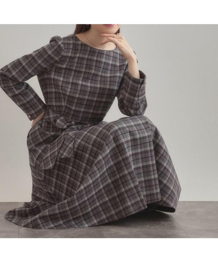 【クチュール ブローチ/Couture Brooch】の【大人可愛い・微起毛】先染めチェック柄フィット フレアワンピース インテリア・キッズ・メンズ・レディースファッション・服の通販 founy(ファニー) https://founy.com/ ファッション Fashion レディースファッション Fashion for Women ワンピース Dresses クラシカル Classical, Vintage-Inspired ジャケット Jacket, Outerwear スマート Smart, Elegant チェック Check, Plaid, Tartan パイピング Piping, Trim Design フィット Fit, Slim Fit フレア Flare, Flared ポケット Pocket, Pocket Detail リボン Ribbon, Bow A/W・秋冬 Autumn/Winter おすすめ Recommended / Our Picks エレガント 上品 Elegant |ID: prp329100004779034 ipo3291000000034659890