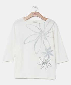 【アミナコレクション/Amina Collection】の【マウナロア】シャインティアレTシャツ(7分袖) 人気、トレンドファッション・服の通販 founy(ファニー) ファッション Fashion レディースファッション Fashion for Women トップス・カットソー Cut & Sew Tops シャツ・ブラウス・オフィスカジュアル Elegant Blouses & Button-Ups ロングTシャツ・Tシャツ Longline T-Shirts & Tees ストレッチ Stretch, Stretchy Fabric デコルテ Décolleté, Neckline |ID:prp329100004779036