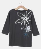 【アミナコレクション/Amina Collection】の【マウナロア】シャインティアレTシャツ(7分袖) 人気、トレンドファッション・服の通販 founy(ファニー) ファッション Fashion レディースファッション Fashion for Women トップス・カットソー Cut & Sew Tops シャツ・ブラウス・オフィスカジュアル Elegant Blouses & Button-Ups ロングTシャツ・Tシャツ Longline T-Shirts & Tees ストレッチ Stretch, Stretchy Fabric デコルテ Décolleté, Neckline thumbnail チャコール|ID: prp329100004779036 ipo3291000000034659912