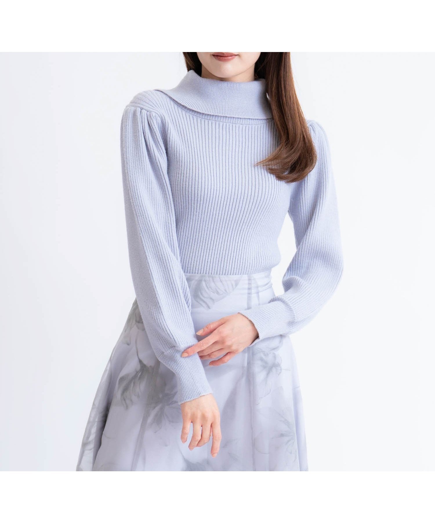 【ノエラ/Noela】のタートルネックリブニット インテリア・キッズ・メンズ・レディースファッション・服の通販 founy(ファニー) 　ファッション　Fashion　レディースファッション　Fashion for Women　トップス・カットソー　Cut & Sew Tops　ニット　Knit Tops & Sweaters　タートルネック・ハイネックトップス　Turtlenecks & High-Neck Tops　インナー　Innerwear　シンプル　Simple, Minimal　タートル　Turtleneck, Turtle Collar　ツイード　Twill, Twill Weave　ポケット　Pocket, Pocket Detail　ワイドリブ　Wide Rib, Wide Ribbed Knit　サックス|ID: prp329100004779064 ipo3291000000034660315