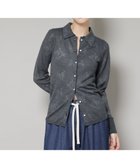 【ナノ ユニバース/nano universe】のレースジャカード長袖ポロカーディガン チャコール3|ID:prp329100004779112