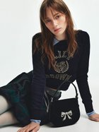 【リリーブラウン/Lily Brown】のラメジャガードロゴニットトップス NVY[089]|ID: prp329100004779113 ipo3291000000034660958