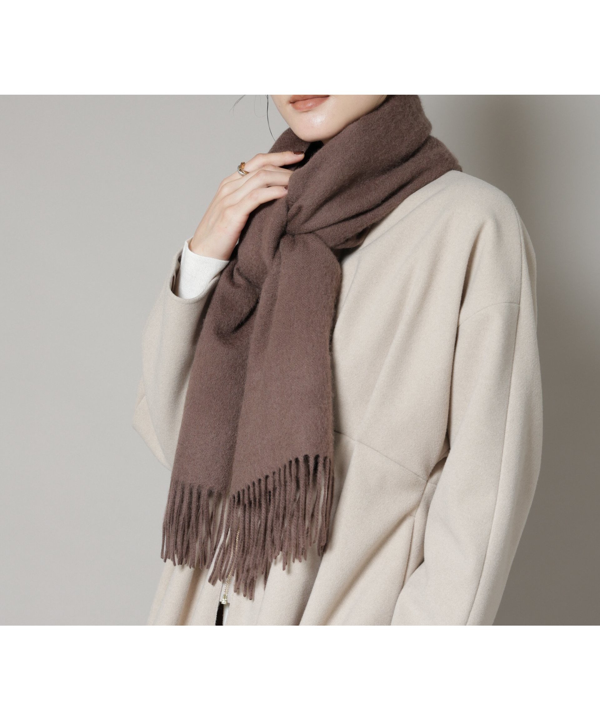 【ナノ ユニバース/nano universe】のカシミヤストール インテリア・キッズ・メンズ・レディースファッション・服の通販 founy(ファニー) 　ファッション　Fashion　レディースファッション　Fashion for Women　シンプル　Simple, Minimal　ストール　Stole, Wrap　定番　Standard, Basic Item　なめらか　Smooth, Silky Texture　人気　Popular, Best Seller　フリンジ　Fringe, Tassel　ベーシック　Basic, Essential　防寒　Cold Protection, Winter-Ready　無地　Plain, Solid Color　A/W・秋冬　Autumn/Winter　おすすめ　Recommended / Our Picks　ギフト プレゼント　Gift / Present　2025年　2025　2025-2026秋冬・A/W　Autumn/Winter 2025–26 AW25–26　モカ3|ID: prp329100004779137 ipo3291000000034661278