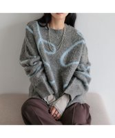 【ローリーズファーム/LOWRYS FARM】のニュアンスラインニットプルオーバーLS 人気、トレンドファッション・服の通販 founy(ファニー) ファッション Fashion レディースファッション Fashion for Women トップス・カットソー Cut & Sew Tops ニット Knit Tops & Sweaters カジュアルプルオーバー・ニットトップス Pullovers & Knit Tops / Casual Pullovers ボトム Bottoms, Lower Wear |ID:prp329100004779181