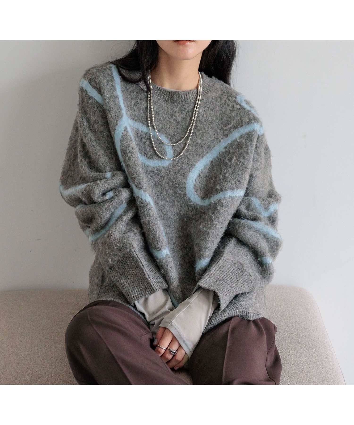 【ローリーズファーム/LOWRYS FARM】のニュアンスラインニットプルオーバーLS 人気、トレンドファッション・服の通販 founy(ファニー) ファッション Fashion レディースファッション Fashion for Women トップス・カットソー Cut & Sew Tops ニット Knit Tops & Sweaters カジュアルプルオーバー・ニットトップス Pullovers & Knit Tops / Casual Pullovers ボトム Bottoms, Lower Wear other-1|ID: prp329100004779181 ipo3291000000034661792