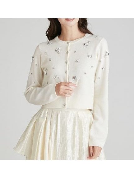 【セルフォード/CELFORD】のペタルビジューカーディガン インテリア・キッズ・メンズ・レディースファッション・服の通販 founy(ファニー) https://founy.com/ ファッション Fashion レディースファッション Fashion for Women トップス・カットソー Cut & Sew Tops カーディガン・羽織り Layered Style Cardigans おすすめ Recommended / Our Picks アシンメトリー Asymmetrical Style ウェーブ Wavy Pattern カーディガン Cardigan, Knitwear コンパクト Compact, Small Size シルバー Silver, Metallic Silver スパンコール Sequins, Sequin Embellishment スマート Smart, Elegant ビジュー Bijou, Jewel-like Accent ベーシック Basic, Essential ランダム Random, Irregular エレガント 上品 Elegant |ID: prp329100004779236 ipo3291000000034776636