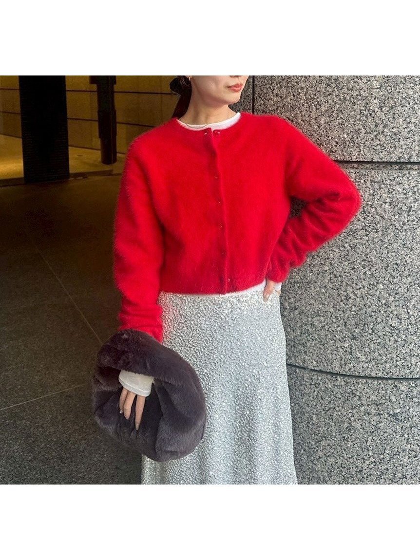 【エミ/emmi】のフォックスカシミヤニットカーディガン インテリア・キッズ・メンズ・レディースファッション・服の通販 founy(ファニー) 　ファッション　Fashion　レディースファッション　Fashion for Women　トップス・カットソー　Cut & Sew Tops　ニット　Knit Tops & Sweaters　カーディガン・羽織り　Layered Style Cardigans　カーディガン　Cardigan, Knitwear　スマート　Smart, Elegant　フォックス　Fox, Fox Fur　エレガント 上品　Elegant　RED[046]|ID: prp329100004779290 ipo3291000000034928049