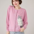 【ローズティアラ/Rose Tiara】のねこ刺繍ニットカーディガン 人気、トレンドファッション・服の通販 founy(ファニー) ファッション Fashion レディースファッション Fashion for Women トップス・カットソー Cut & Sew Tops ニット Knit Tops & Sweaters カーディガン・羽織り Layered Style Cardigans カーディガン Cardigan, Knitwear シンプル Simple, Minimal スマート Smart, Elegant デニム Denim, Jeans Material プリント Print, Printed Pattern thumbnail ピンク|ID: prp329100004779305 ipo3291000000034663076