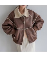 【ローリーズファーム/LOWRYS FARM】のムートンボアブルゾン 人気、トレンドファッション・服の通販 founy(ファニー) ファッション Fashion レディースファッション Fashion for Women アウター Coat / Outerwear Collection ブルゾンジャケット・スポーティアウター Blouson Jackets ウォーム Warm Fabric カッティング Cutting Detail コンパクト Compact, Small Size ショート Short, Short Length スタンド Stand Collar, Upright Stand ストール Stole, Wrap バルーン Balloon, Balloon Silhouette ビンテージ Vintage, Retro Style ブルゾン Blouson, Bomber Jacket ボンディング Bonding, Bonded Fabric ムートン Shearling, Mouton 防寒 Cold Protection, Winter-Ready |ID:prp329100004779350