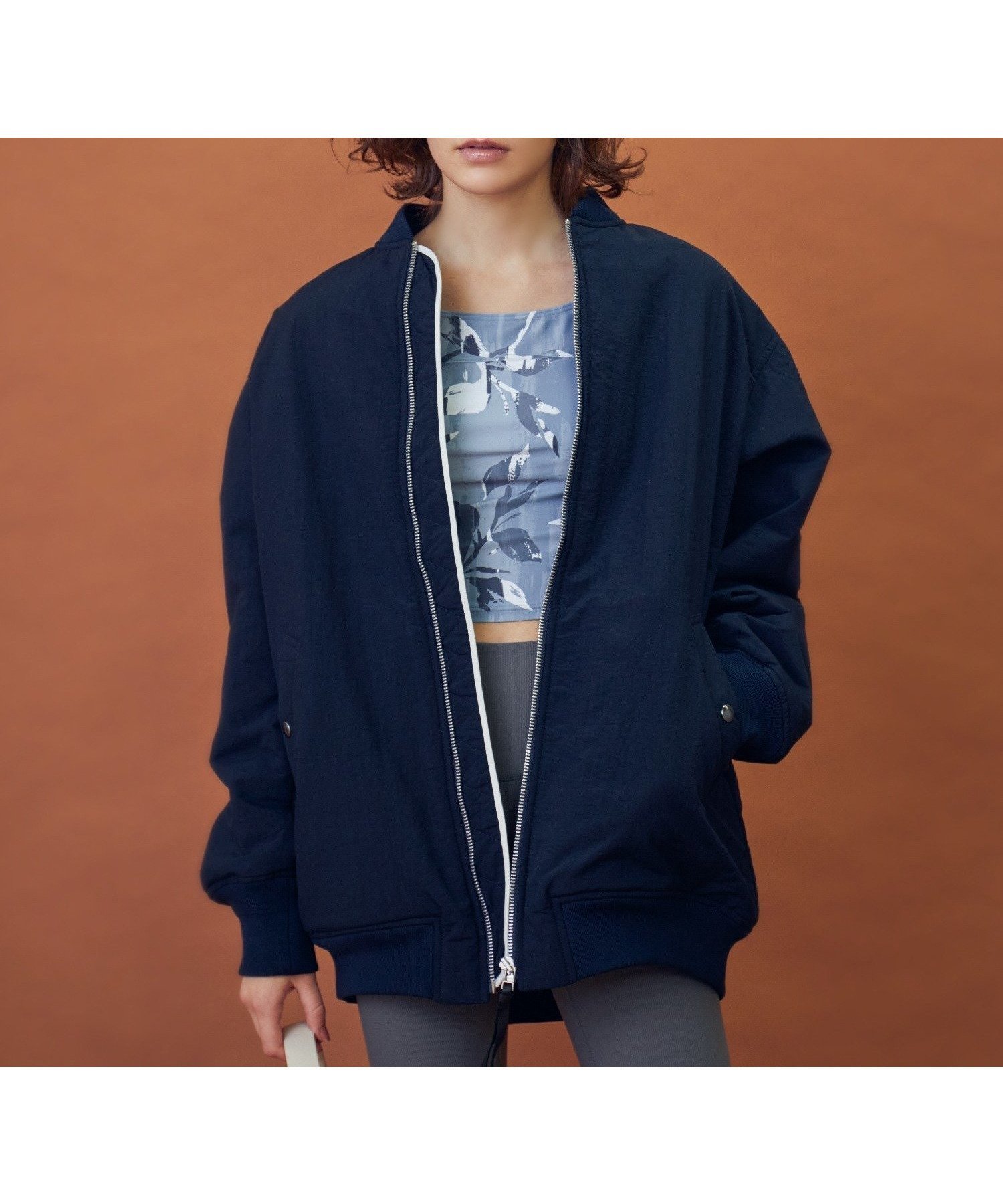 【ジュリエ/Julier】のMA-1 インテリア・キッズ・メンズ・レディースファッション・服の通販 founy(ファニー) 　ファッション　Fashion　レディースファッション　Fashion for Women　アウター　Coat / Outerwear Collection　MA-1ジャケット　MA-1 Bomber Jackets / Flight Jackets　コレクション　Collection, Seasonal Line　定番　Standard, Basic Item　人気　Popular, Best Seller　バランス　Balance, Style Balance　フロント　Front, Front Design　ブルゾン　Blouson, Bomber Jacket　ポケット　Pocket, Pocket Detail　ミドル　Middle Length, Mid Height　ヨガ　Yoga, Yoga Wear　リラックス　Relax, Relaxed Fit　ネイビー|ID: prp329100004779498 ipo3291000000034666124